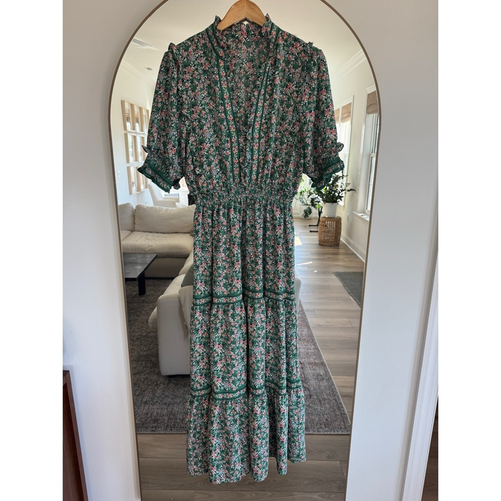 Max Studio Green Floral Dress